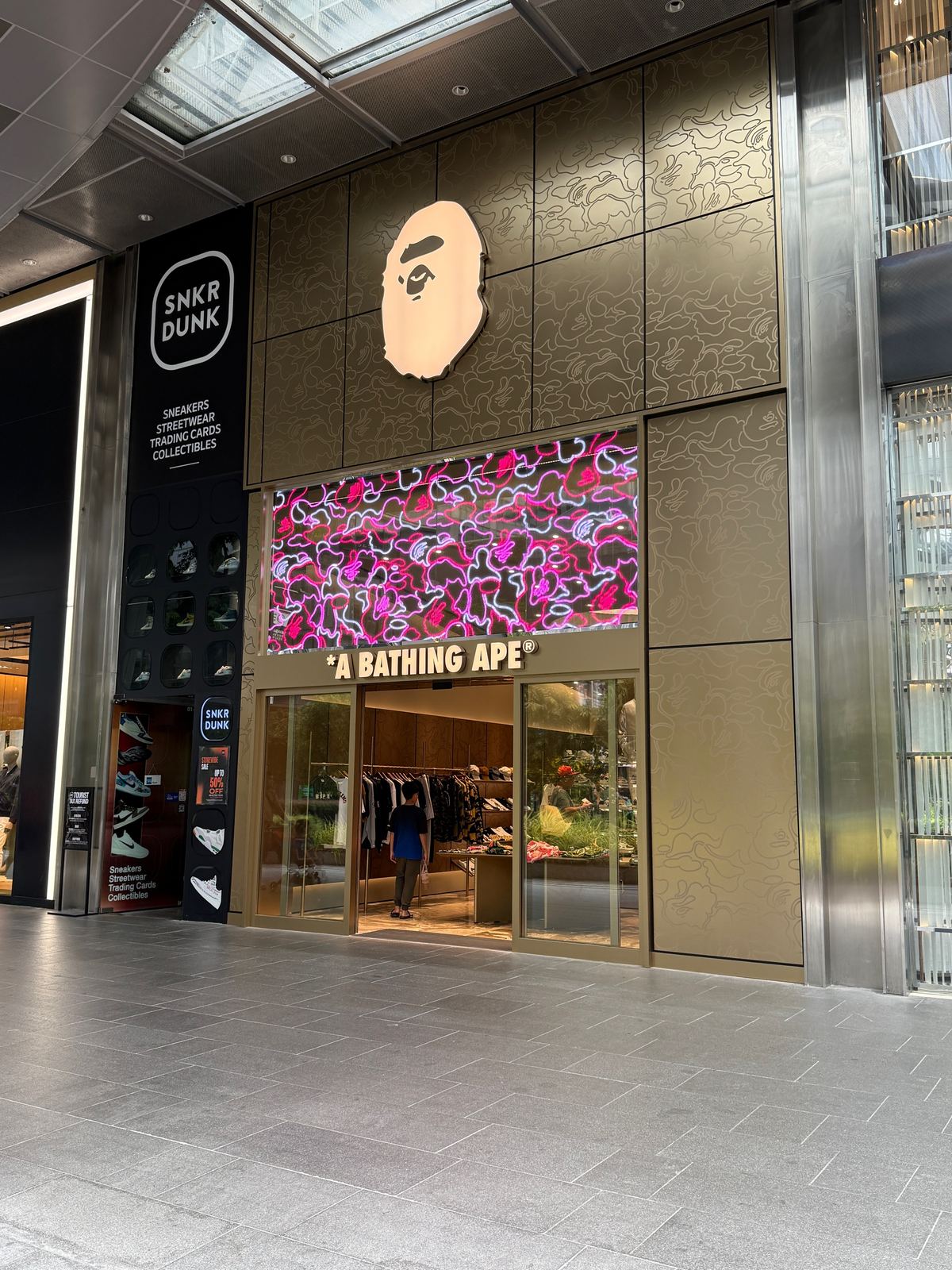A Bathing Ape — front-lit ape head & lettering