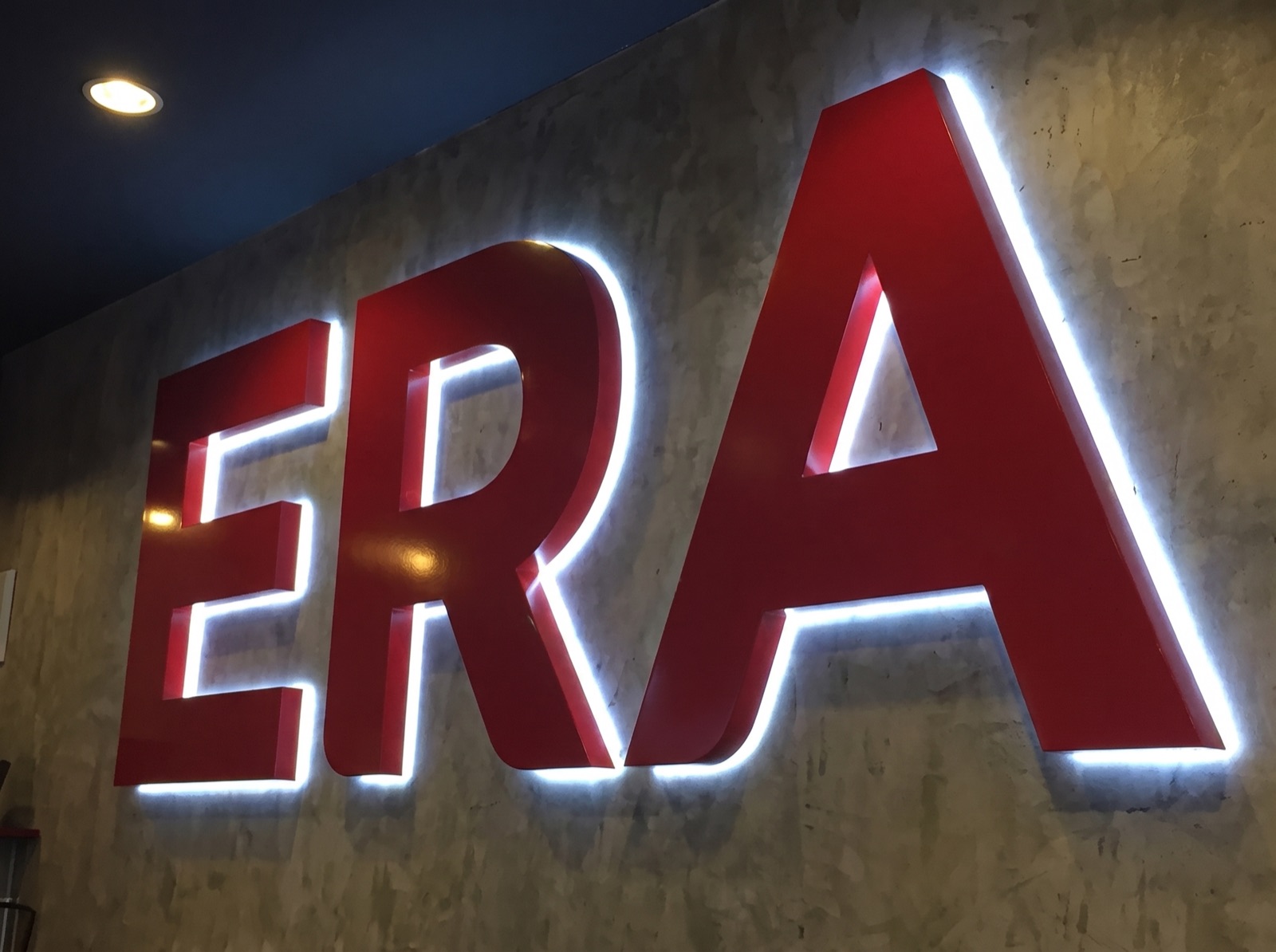 ERA — halo-lit lettering