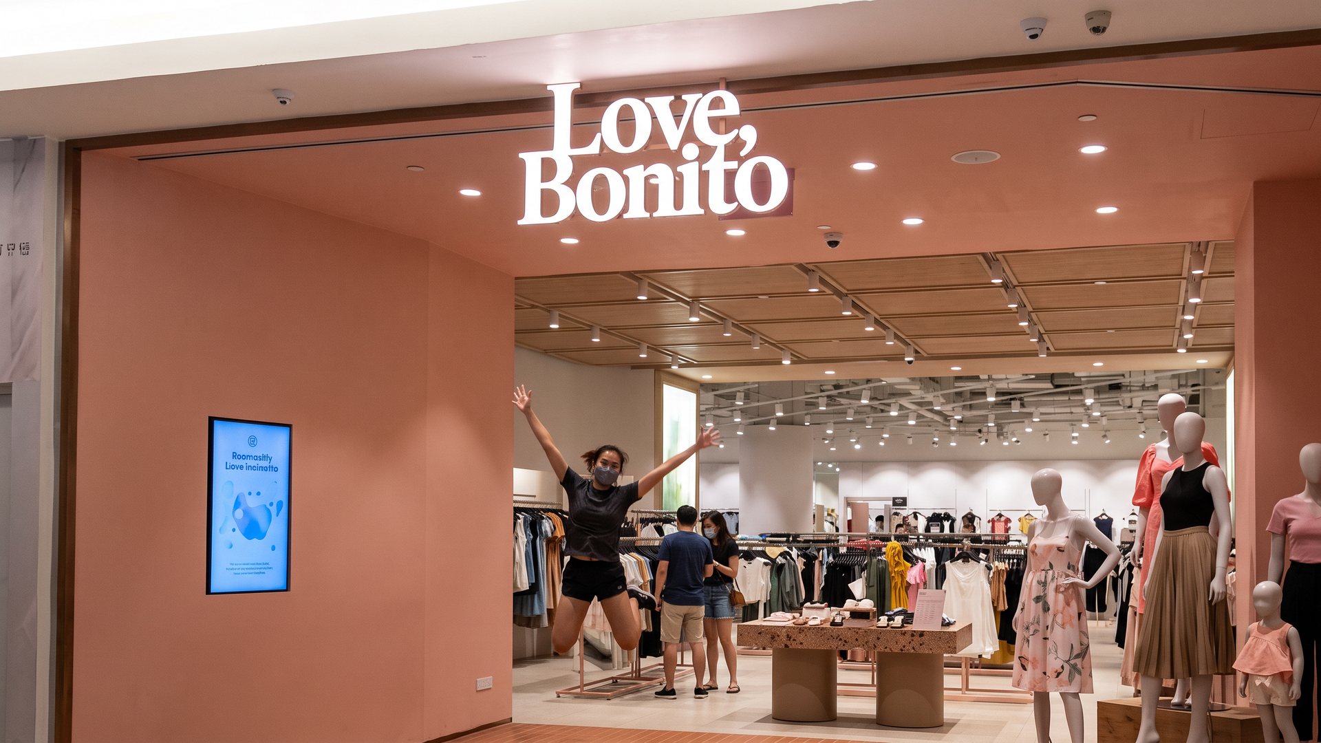 Love, Bonito storefront script lockup