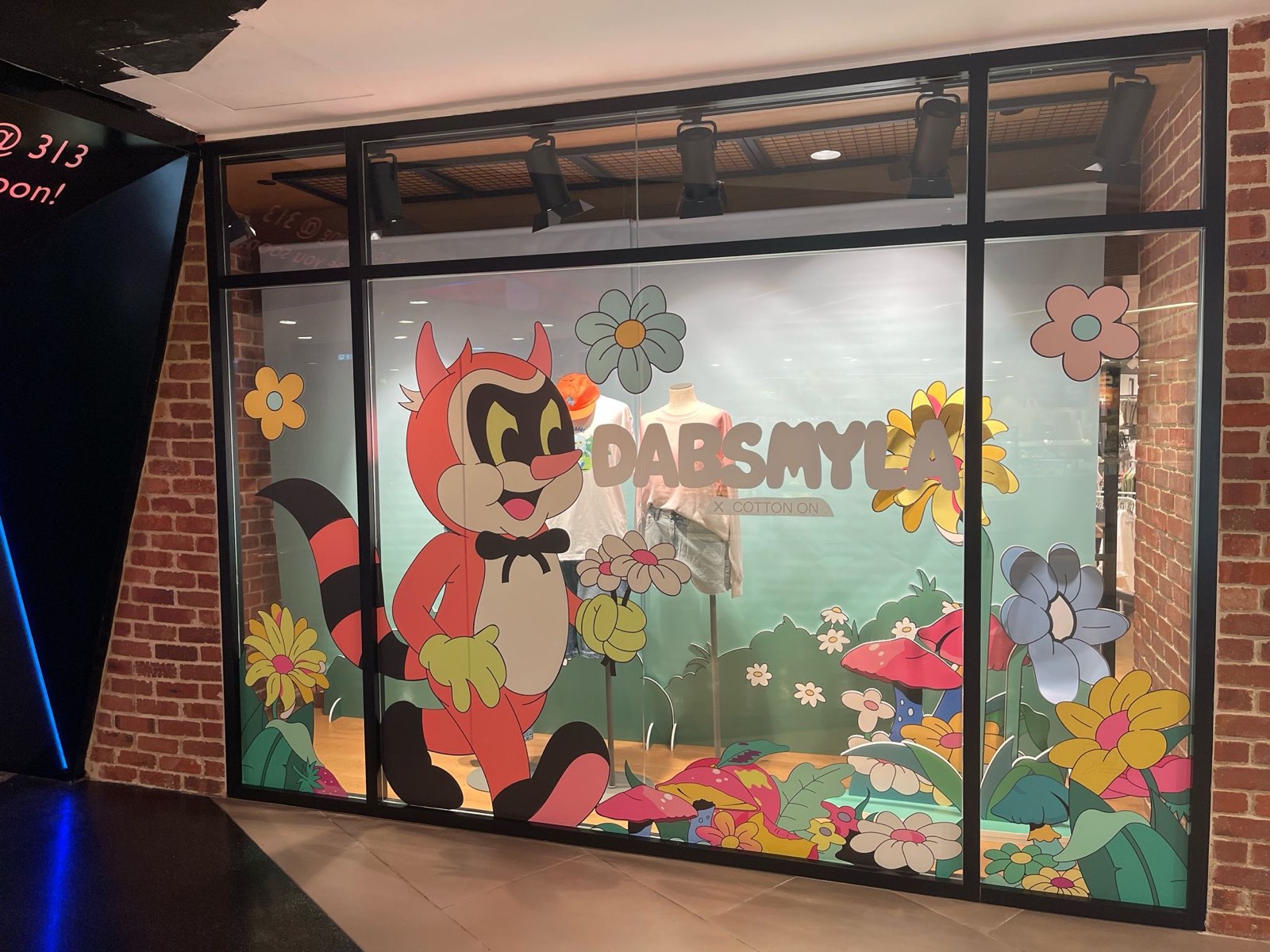 Window display graphics on glass